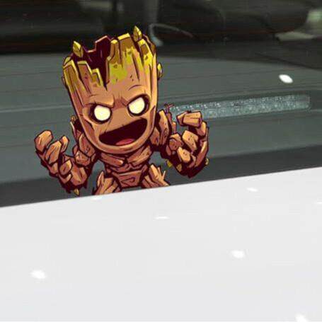 新款直销Groot 卡通趣味乙烯基贴纸 汽车卡车墙壁笔记本电脑