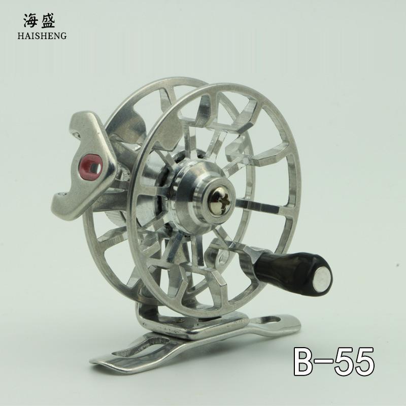 直销新款B系列全金属前打轮带卸力鱼线轮冰钓轮渔轮筏钓手杆中通