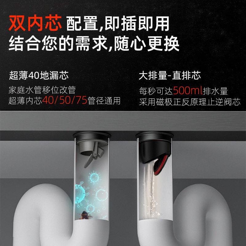 新款直销全铜地漏通用防臭 潜水卫生间淋浴房地漏艇 防臭反水改管