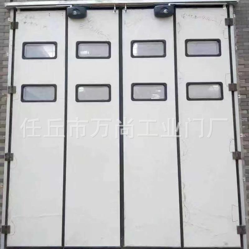 直销新款工业折叠门厂房平移推拉门双开门仓库保温门工业折叠门