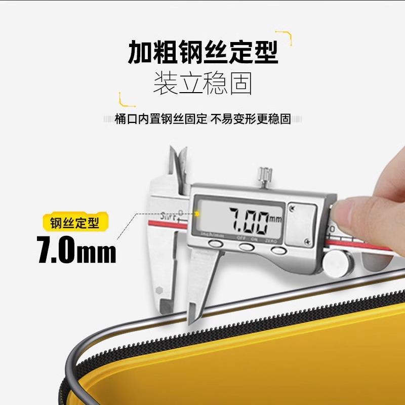 直销新款鱼护桶鱼箱钓鱼装鱼水桶一体成型大号折叠户外渔具用品钓