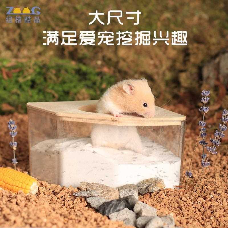 直销新款仓鼠浴室厕所两用金丝熊专用洗澡盆浴沙尿砂防飞溅挖掘沐