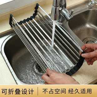 家用水槽沥水碗架 直销新款 304不锈钢拉丝方管沥水架实用碗碟滤水