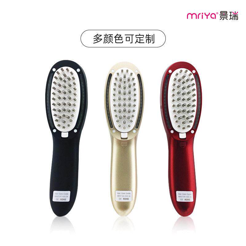 新款直销光疗按摩梳美发护发上梳加养发液头皮导液梳电动头皮上器