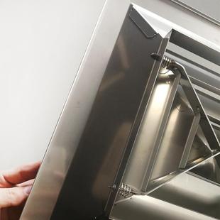 直销新款不锈钢方形散流器出风口空调排风口四向百叶排风设备方形