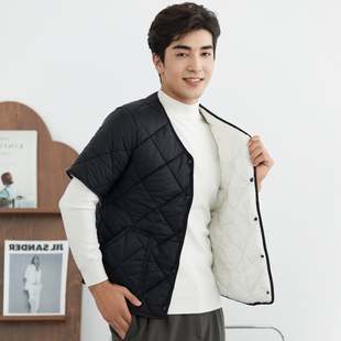棉衣男短款 打底棉服 秋冬轻薄小棉袄内穿羽绒棉内胆加绒加厚五分袖