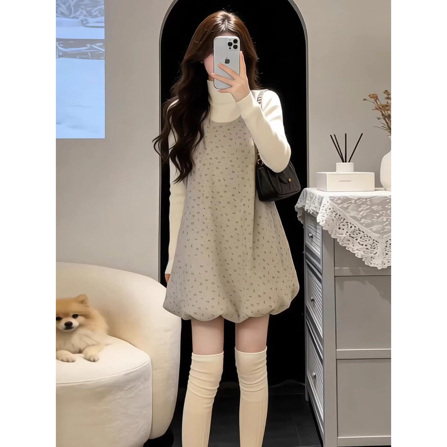 2026秋冬春碎花背心连衣裙子女巨好看韩系穿搭一整套叠穿花苞短裙,女装/女士精品,连衣裙,淘宝优惠券,粉丝福利购,淘宝优惠卷