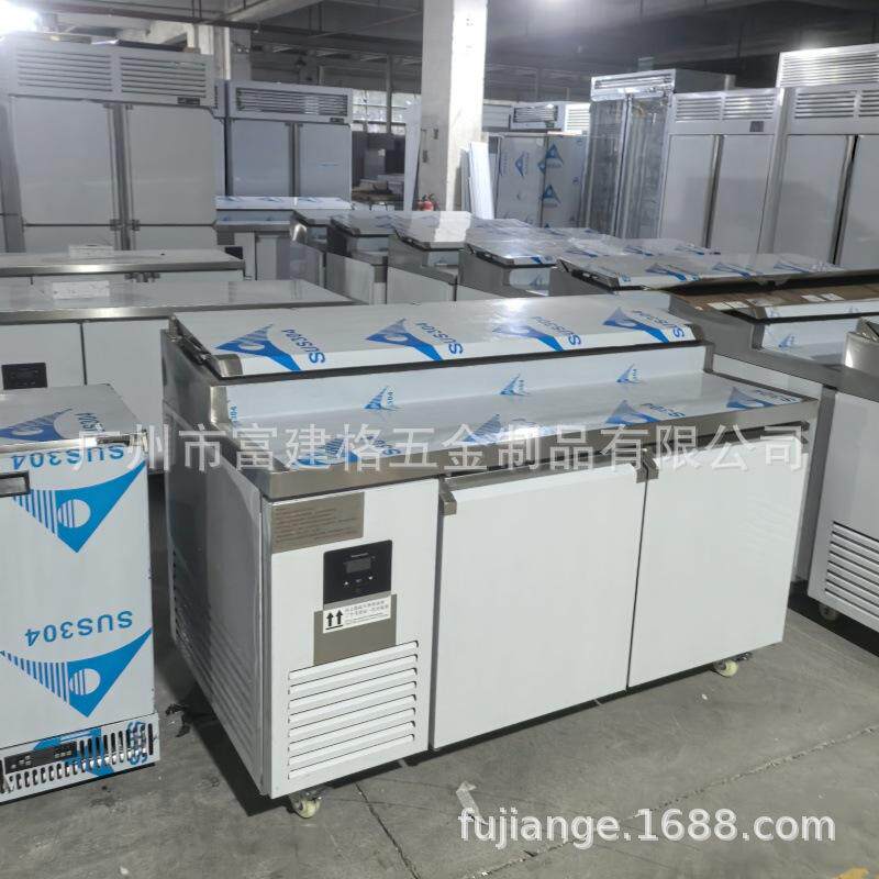工程款厨房冰柜工作台商用冰箱不锈钢工厂厨房酒店冷藏冷冻操作台