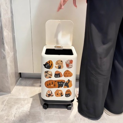 带轮垃圾桶噂嘟好方便啊！