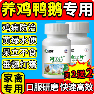 雄牧禽①片正品养鸡鸭鹅专用大全鸡病防治特效救命家禽药感拉冒稀