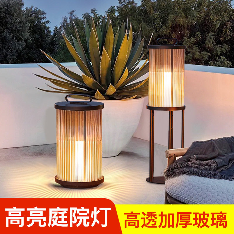 太阳能户外草坪灯室外防水庭院别墅阳台花园景观灯家用装饰落地灯
