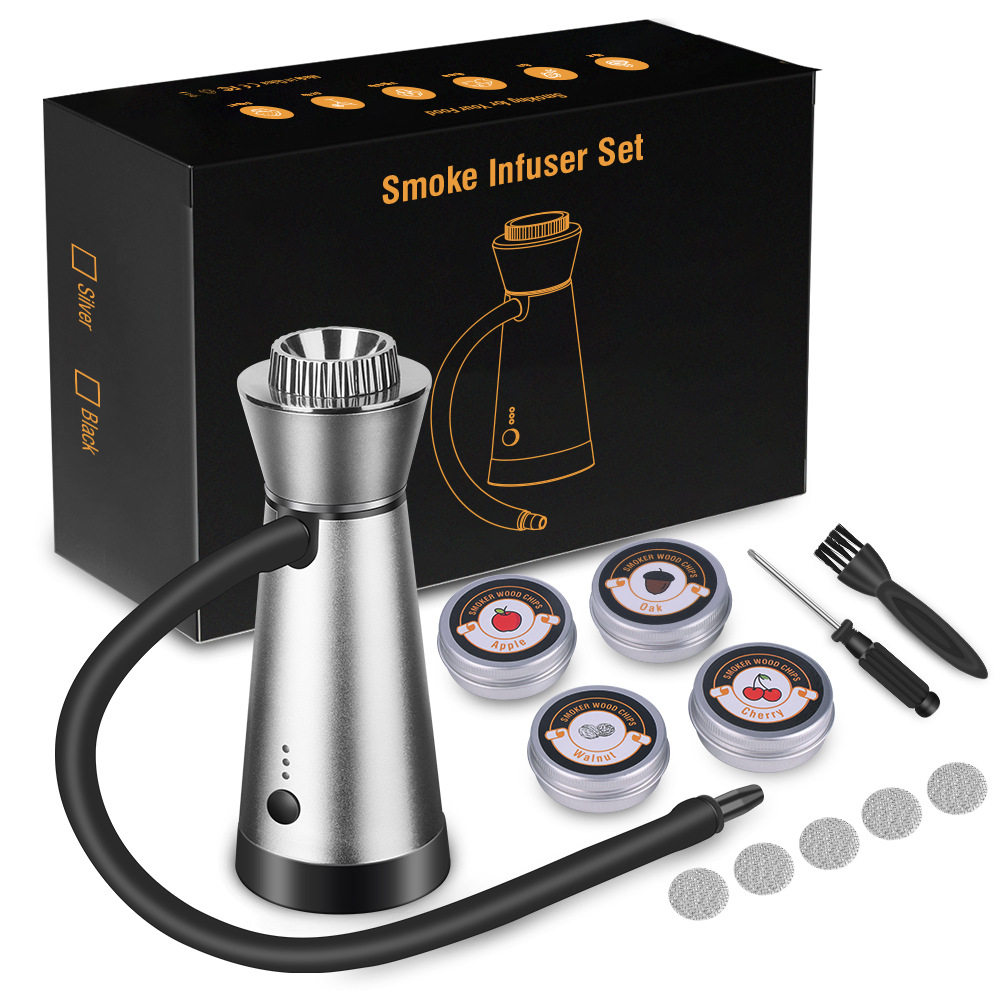厨房工具鸡尾酒烟熏器套装分子料理威士忌西餐厅牛排家用烟熏木屑