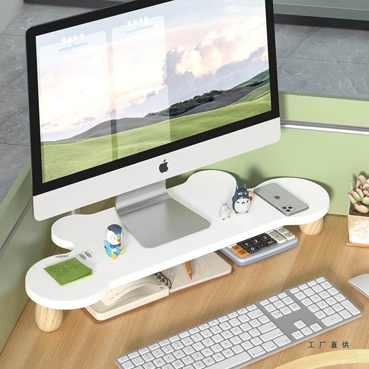 台式电脑增高架转角三角形显示器支撑架办公桌面工位拐角垫高支架