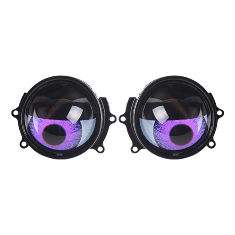 车灯新款3寸LED恶魔眼12V红白绿多种模式