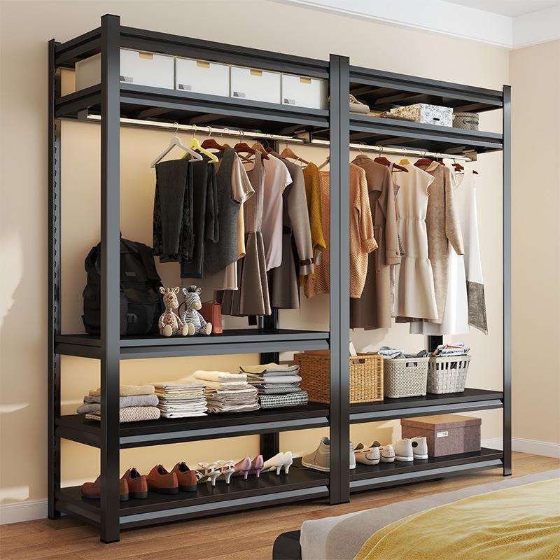 衣柜出租房简易衣架货架式钢挂置物架衣帽间组装开放式收纳架