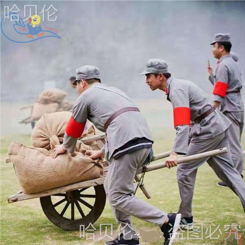 亲子活动独轮车老式团建道具手推车演出小推车木制农具农村犁独轮