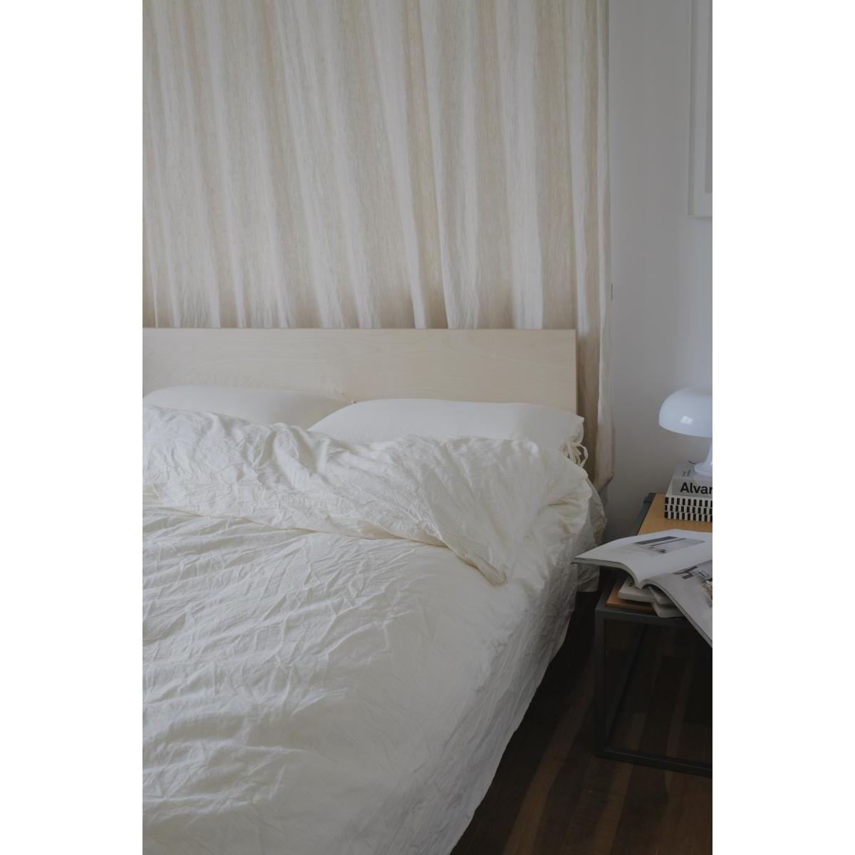 PK7J直物人工作室无染系列天然无漂染水洗棉四件套原棉素色提花系