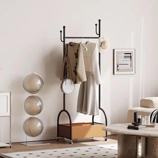 挂衣架轻奢高级感可移动诧寂风卧室衣帽架简约落地衣架带轮脏VSa
