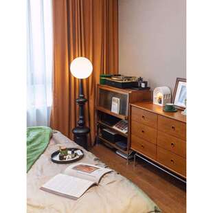 古镇工厂复古客厅罗马柱落地灯高级感设计感轻奢卧室书房中古法式