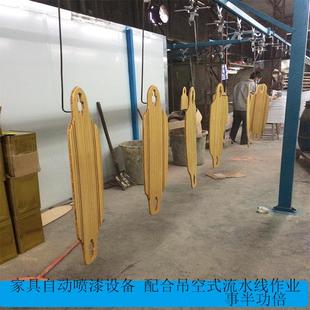 家具涂装设备静电全自动喷漆设备自动喷漆吊空式流水线