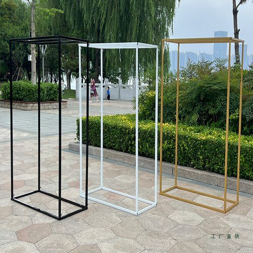 婚庆道具铁艺方框架子婚礼铁艺几何方形架子路引花架铁艺展示架