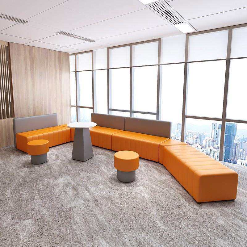 儿童早教中心培训机构家长休息等候区办公室创意休闲异形沙发组合