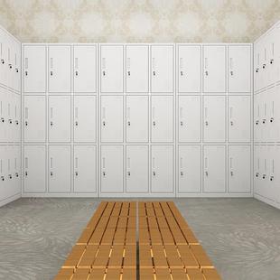 3YV5员工更衣柜铁皮柜带锁储物柜钢制六门九门存包柜浴室健身房换