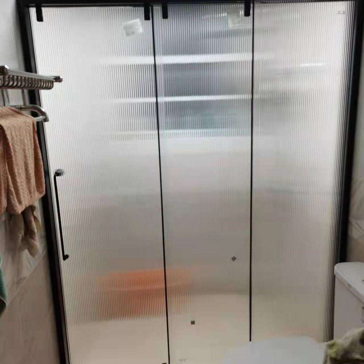 外贸批量工程极窄直角淋浴房玻璃隔断卫生间干湿分离推拉门简易浴