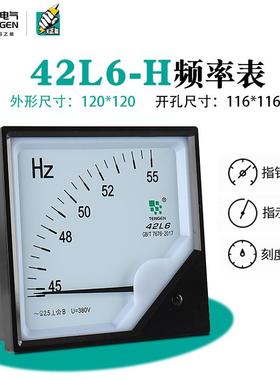 天正电气指针式交流赫兹表42L6-HHZ380V三相仪表机械指针表