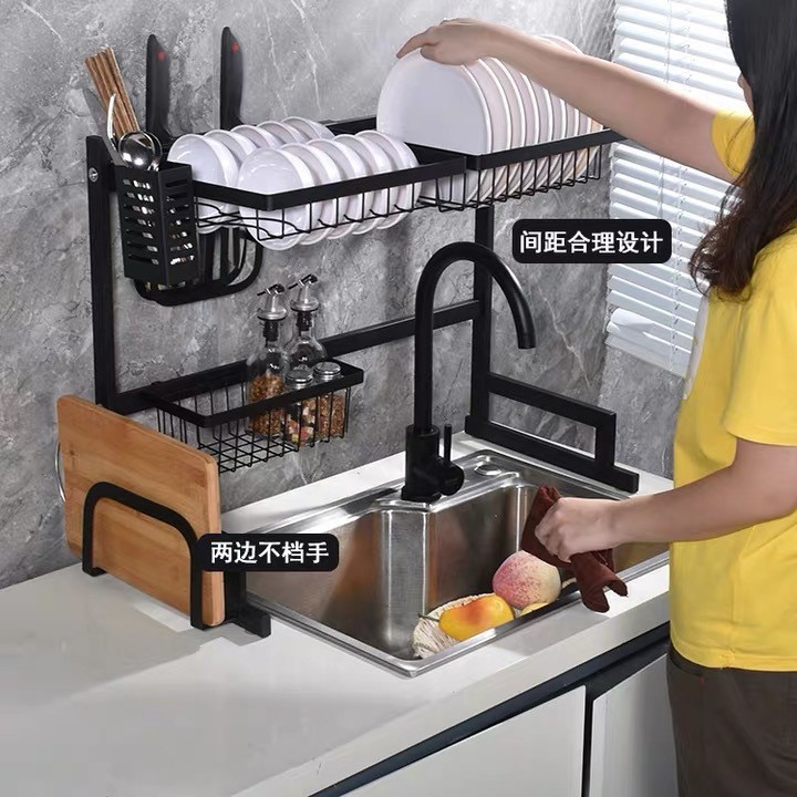 不锈钢水槽架厨房水池收纳沥水架砧板跌刀晾放置物架储物厨具