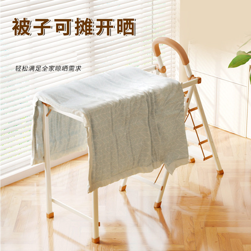批发人字梯金属加厚多用途晾衣服梯子家用折叠四步五步室内晾晒梯图片