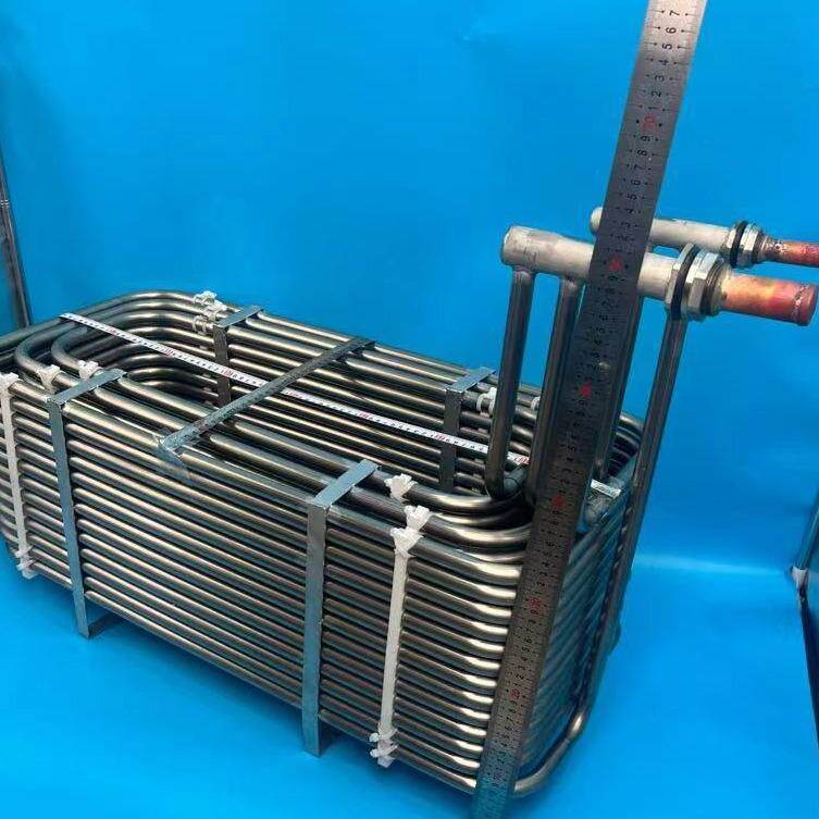 工业冷水机专用304方型不锈钢制冷盘管蒸发器换热冷却器