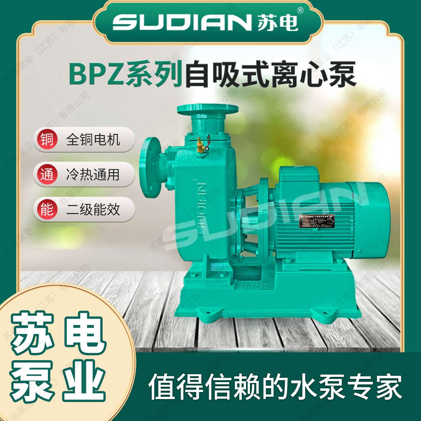 BPZ苏电泵业SUDIAN井用河水自吸灌溉管道增压**