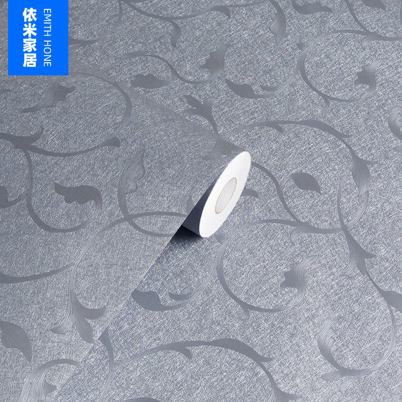 银灰蔓藤自粘防水墙贴镜子反面