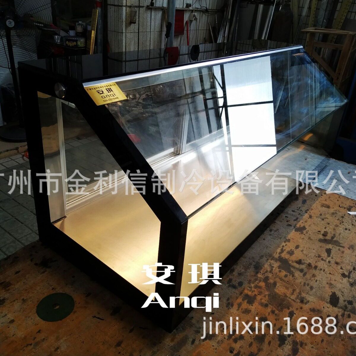 安琪牌优惠款直角恒温玻璃展示柜熟食陈列展示柜