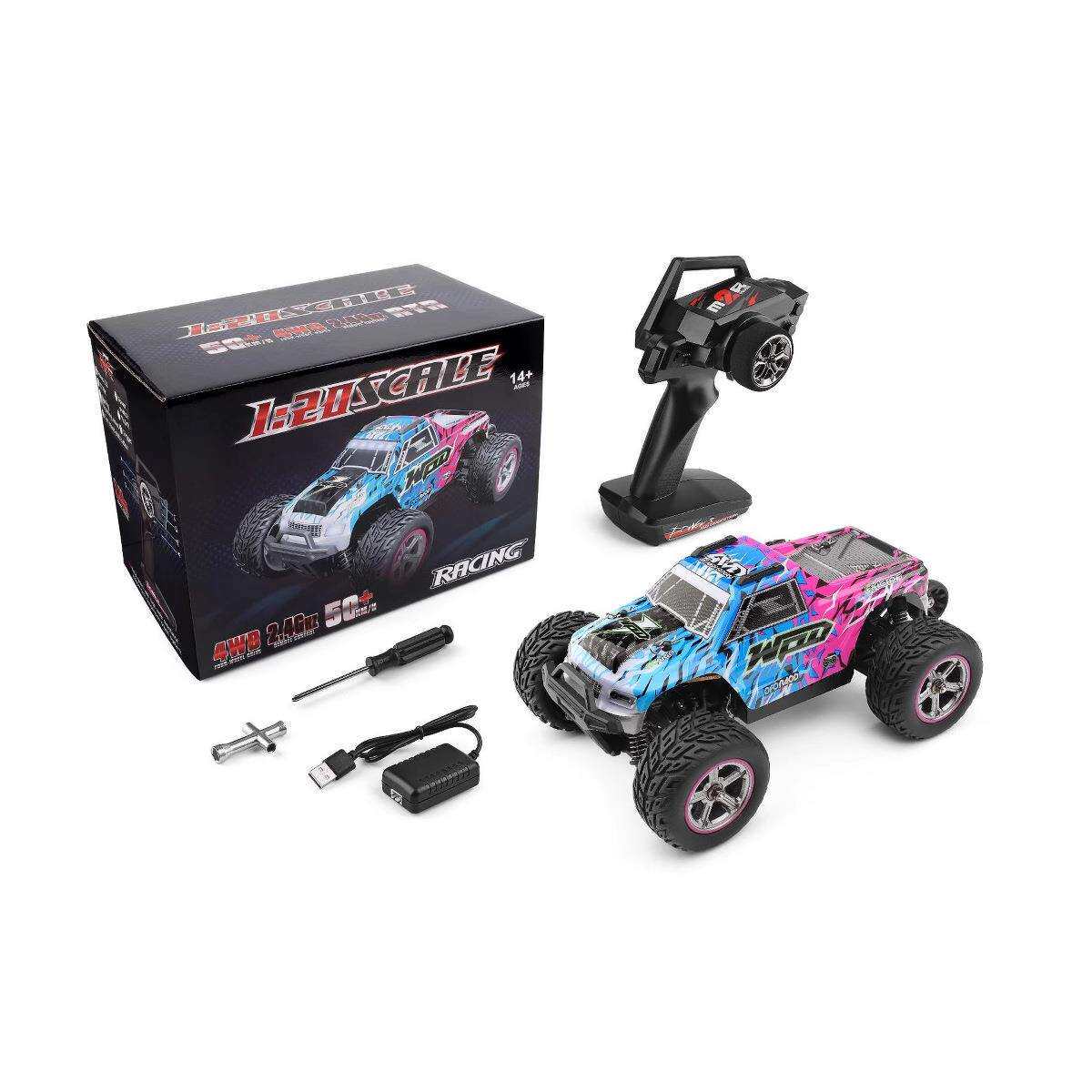 伟力204006遥控车1:20电动四驱越野车全比例2.4G大脚高速RC玩具