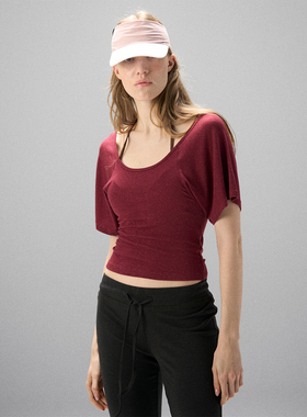 MISS CHANGE 天丝亚麻短袖T恤女掐腰修身设计感上衣松弛感穿搭