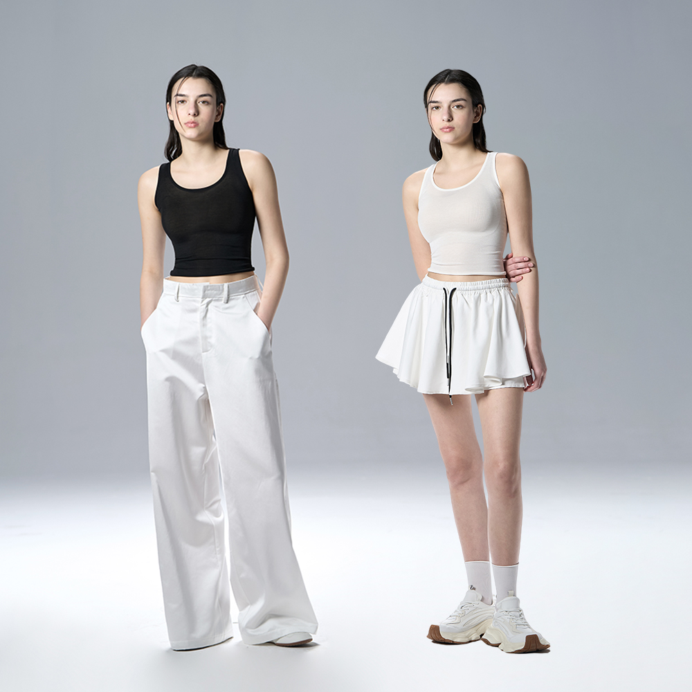 MISSCHANGE醋酸天丝透视背心