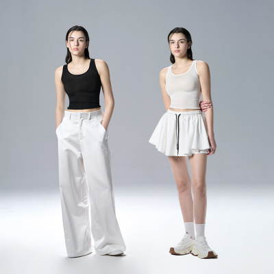 MISSCHANGE醋酸天丝透视背心