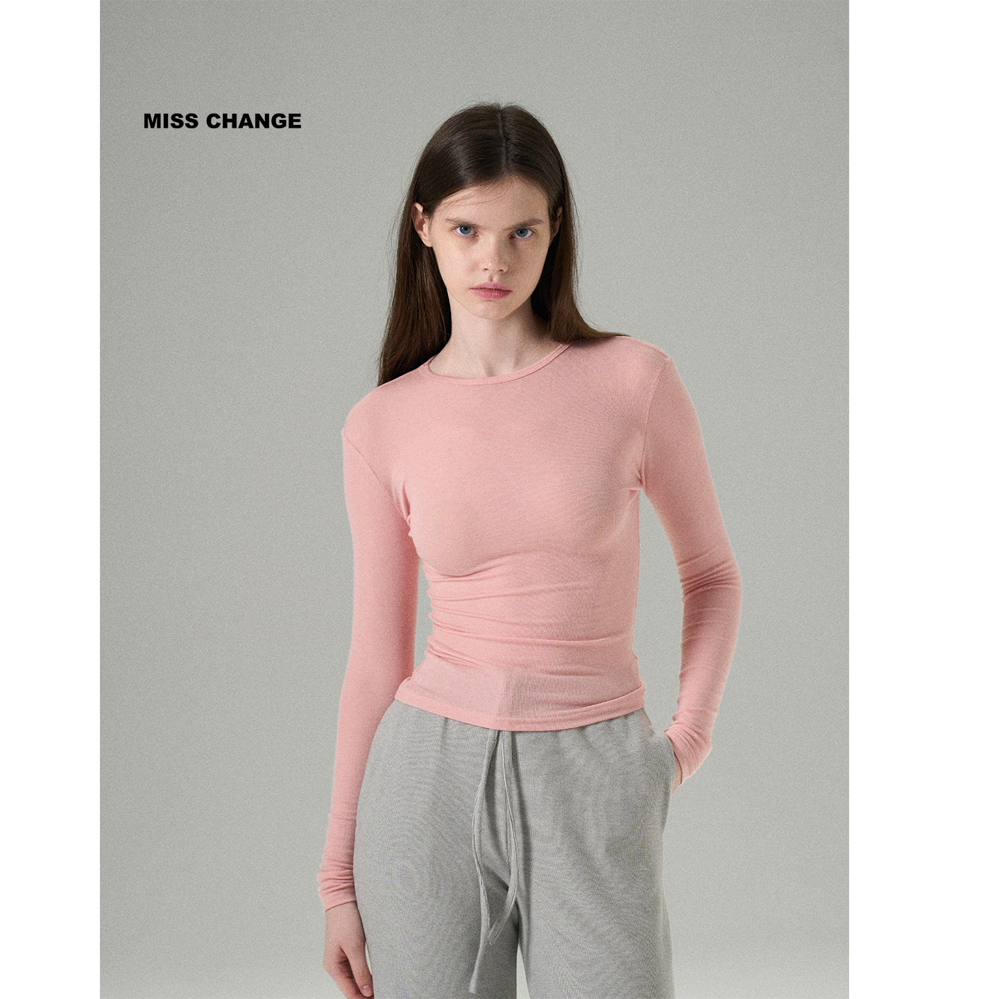 MISSCHANGE设 四季可穿/天丝28%羊毛T恤/超薄保暖细腻柔软打底衫