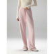 MISSCHANGE设计师品牌 高腰阔腿裤 粉色直筒休闲裤 女2025新款