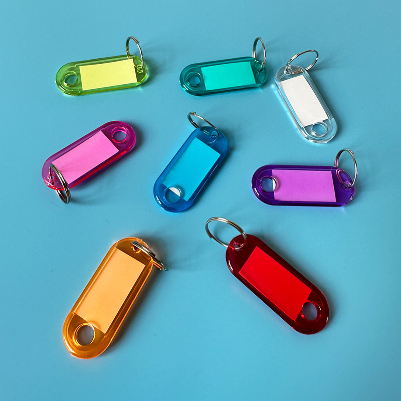 加厚透明房门钥匙牌号码牌中介可标记钥匙分类标签挂牌锁匙扣吊牌