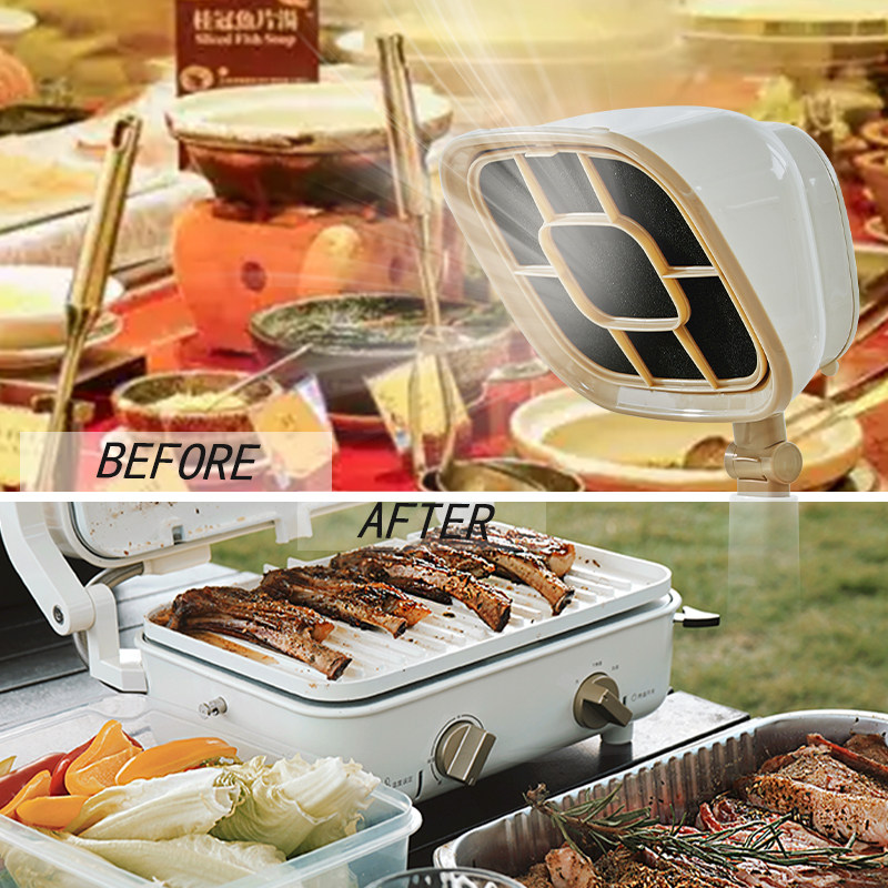 家用桌面抽吸油烟机可携式火锅烤肉伴侣可拆卸客厅烧烤户外除味神