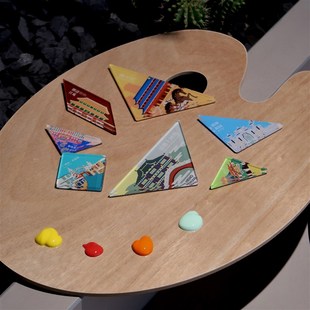 【横店文创】印象横店七巧板冰箱贴创意旅游纪念品亚克力冰箱贴