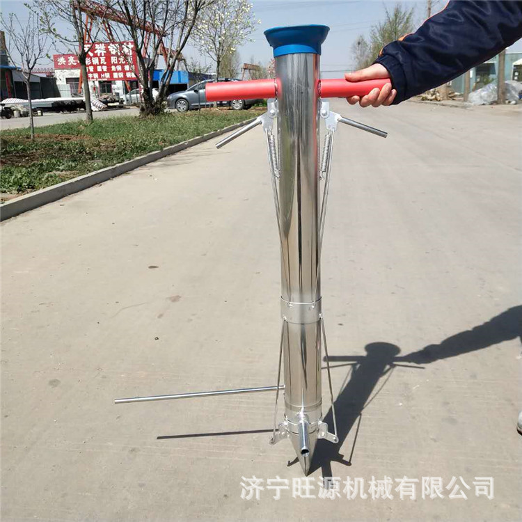 大棚不锈钢双把手省工省力栽苗器