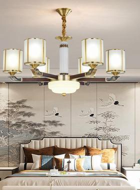 新中式吊灯全铜中客端厅灯现代简约国风高实65541木餐厅灯新具202