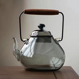 LXH2022围炉煮茶硼硅玻璃提壶电陶烧水壶梁炉家用玻璃茶壶大高容