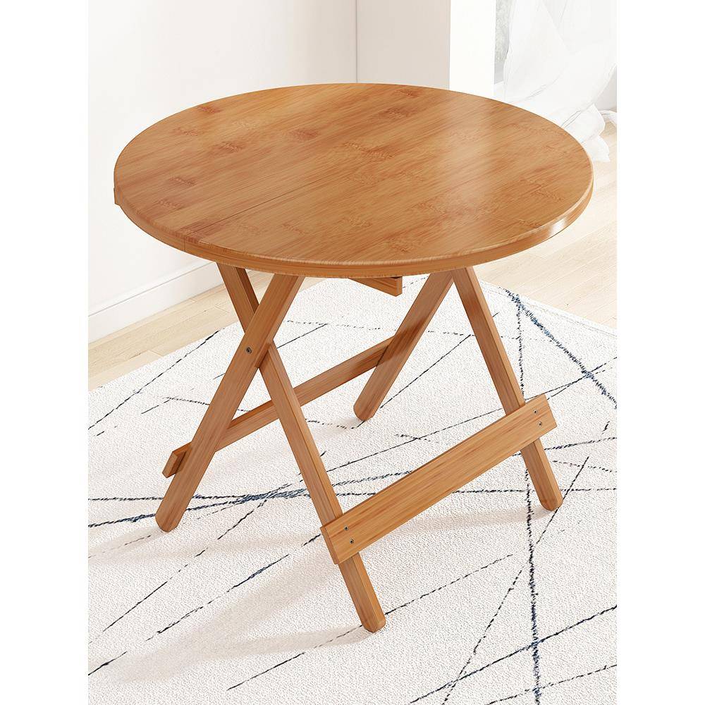 L&楠桌竹折餐叠桌子桌家用小户型饭桌户外便携简易方FLG正方形阳