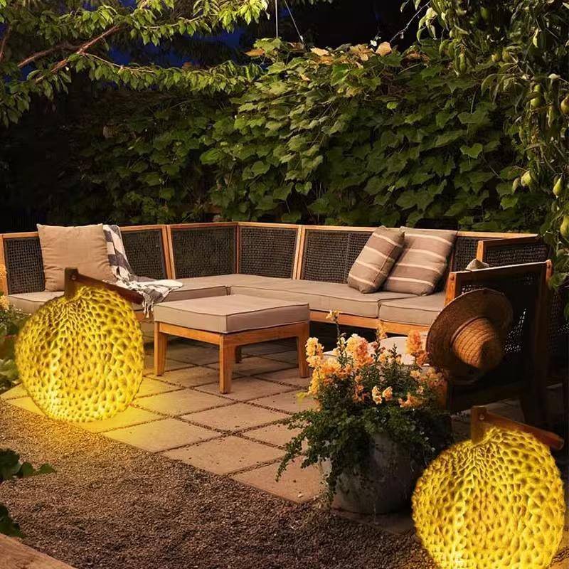 户装外仿真莲灯景庭院QVX饰灯榴榴莲水果摆件雕塑灯文旅工程亮观