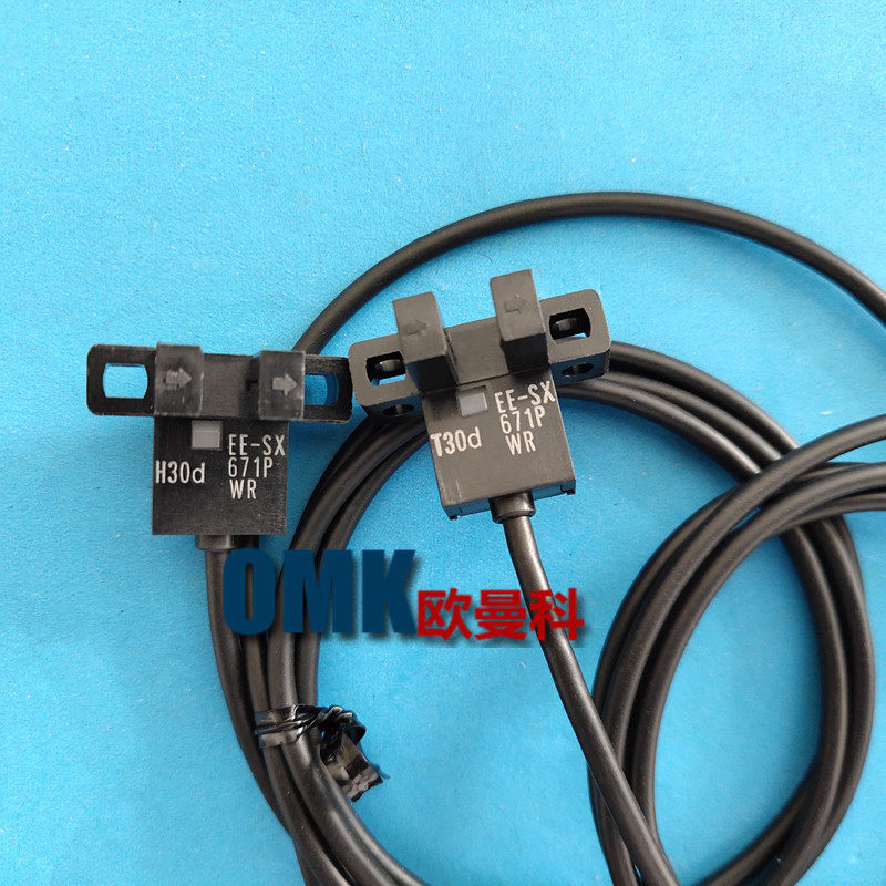 槽型光电开关EE-SX671-WR/EE-SX672-WR输出NPN一体式带线1米